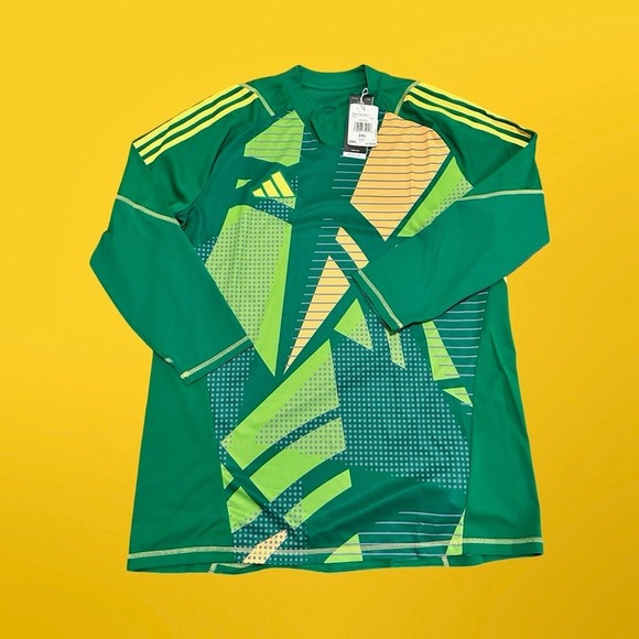 Adidas Tiro 24 Pro Goalkeeper Jersey Green Yellow Slim Fit Men's 2XL IS5350 - Picture 2 of 9